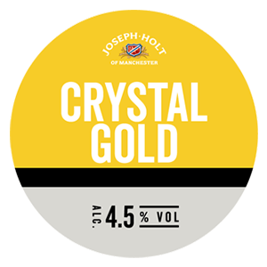 crystal gold lager logo pump clip