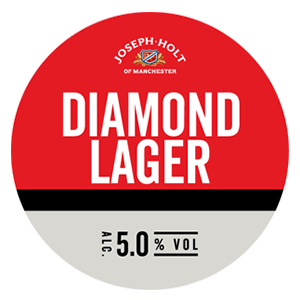 joseph holt diamond premium lager logo pump clip