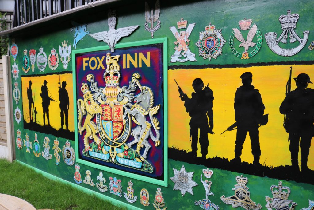 The Fox Pub mural commemorates veterans and fallen heroes - Joseph Holt