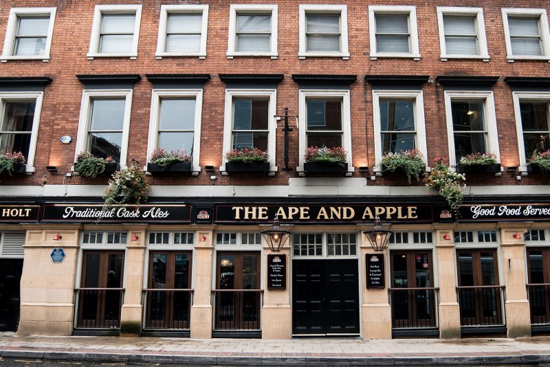 ape and apple pub in manchester