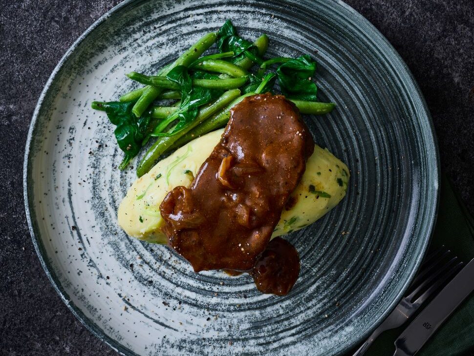 JOSEPH HOLT’S TRAILBLAZER BRAISED FEATHERBLADE STEAK AND MELTING ONION