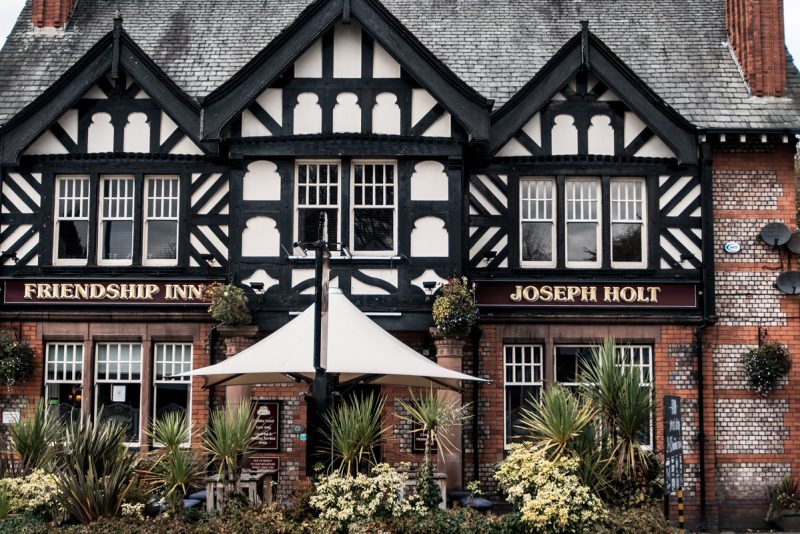 friendship inn outside of the food pub in prestwich