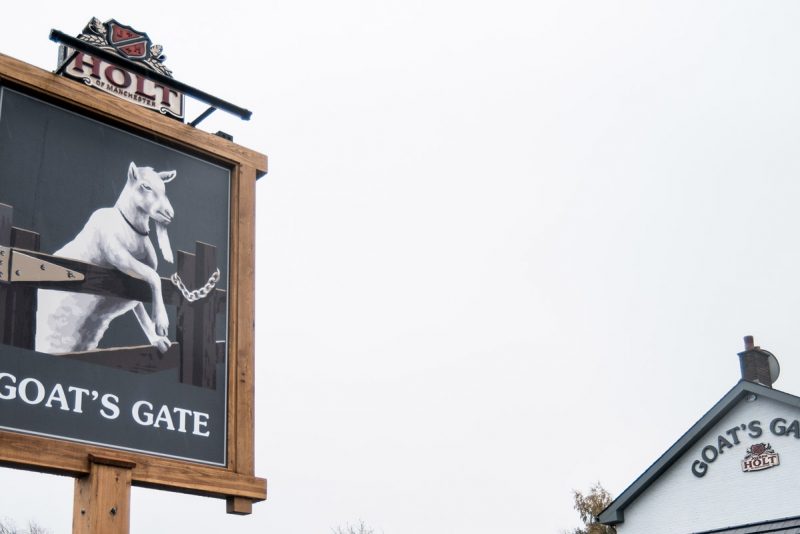 goats gate pub sign logo in whitefield bury south