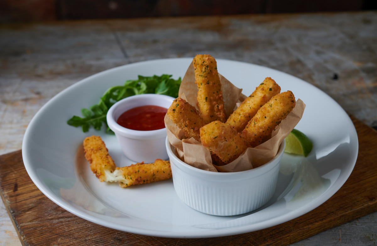 halloumi sticks food menu buffet