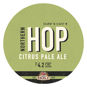 Northern Hop logo pump clip joseph holt citrus pale ale