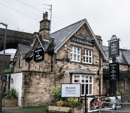 railway pub at buxton outside