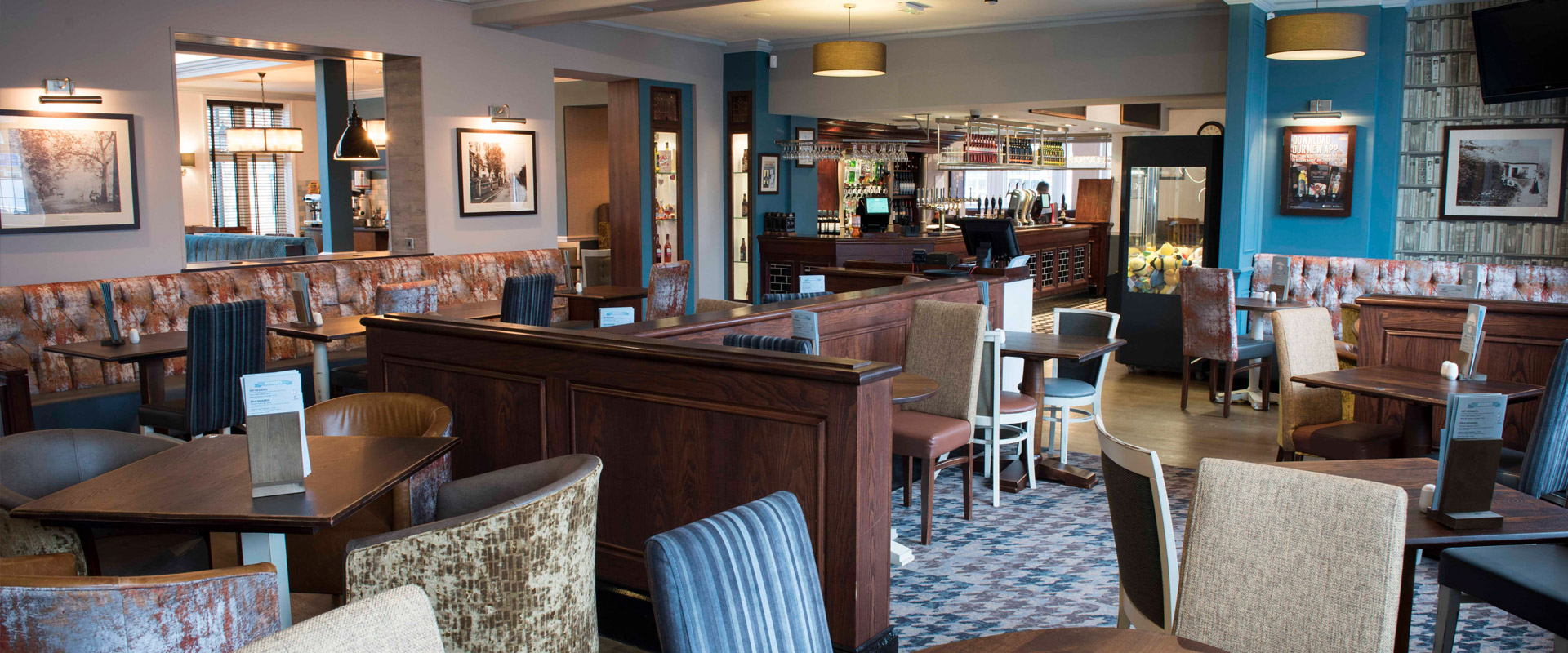 dining area at roebuck pub in urmston