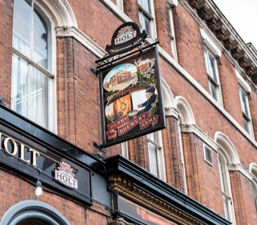 Derby Brewery Arms pub pictorial sign