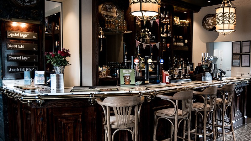 bar at the half Way House blackpool