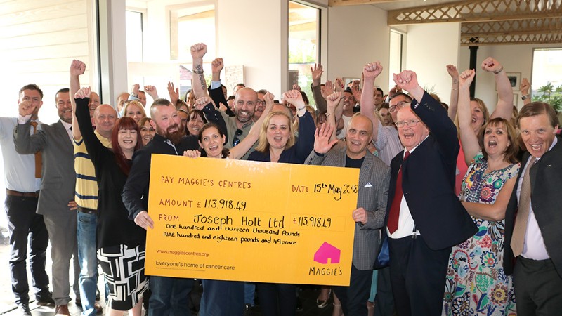 Joseph Holt cheque for Maggie's