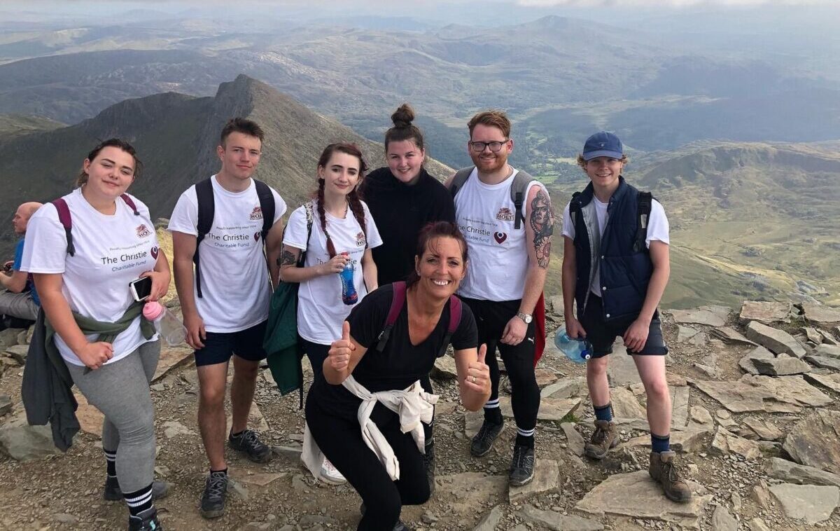 stonemill pub warrington trekking up mount snowdon for christie charity