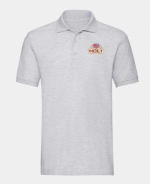 light grey short sleeved polo shirt joseph holt clothing