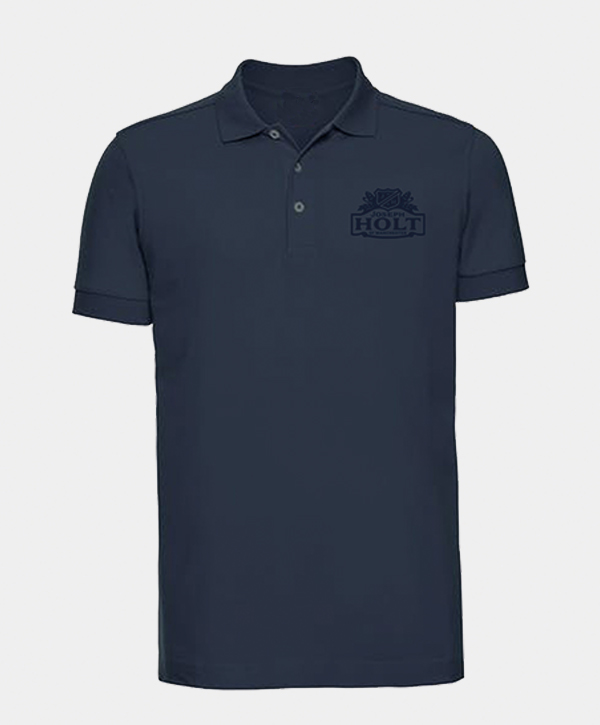 french navy polo shirt with mono joseph holt holt