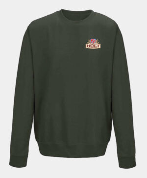 olive green crew neck jumper joseph holt clothing