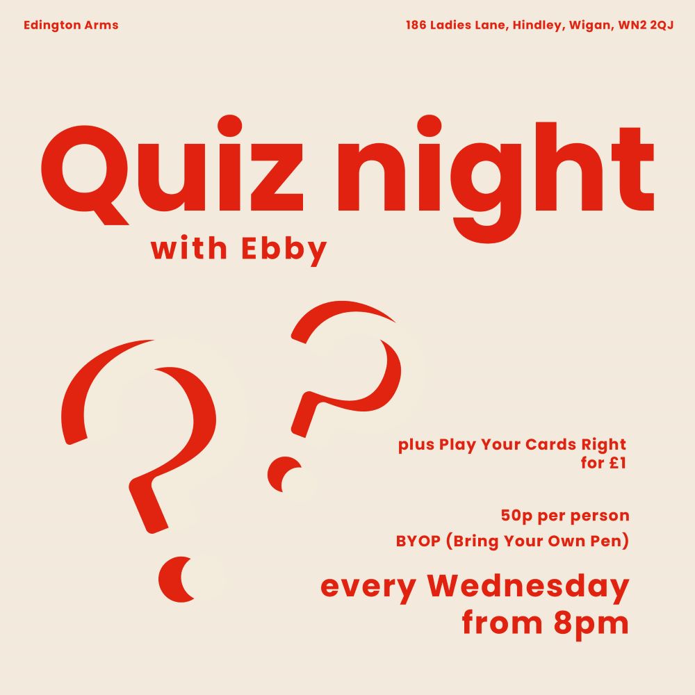 Quiz Night Edington Arms