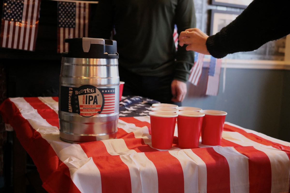 american ipa beer and mini keg