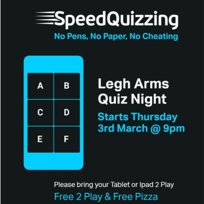 Legh Arms Speed Quiz
