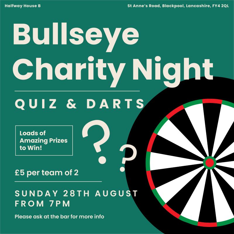 Bullseye Charity Night Halfway House