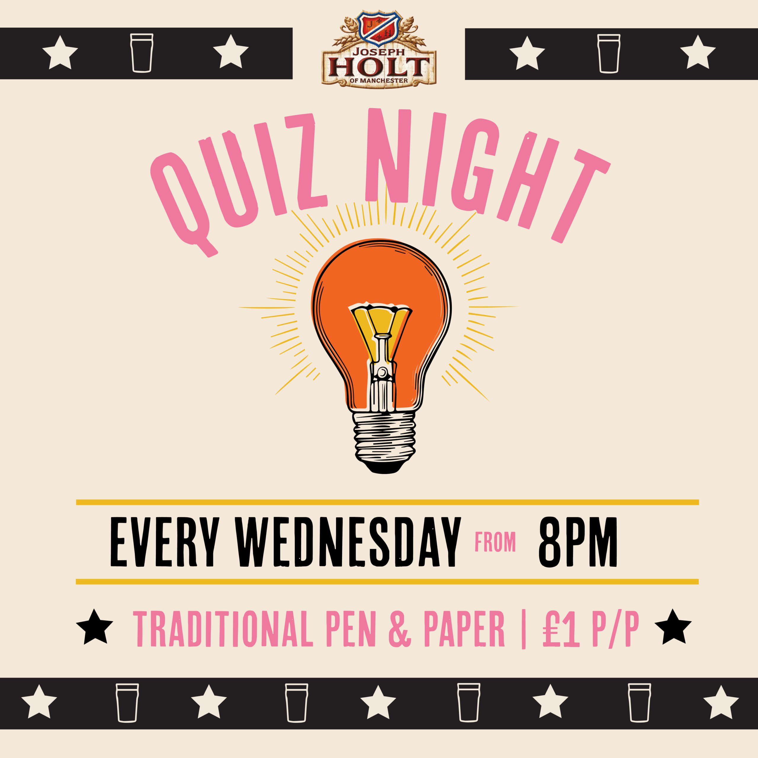 Pub Quiz Wednesdays 8pm