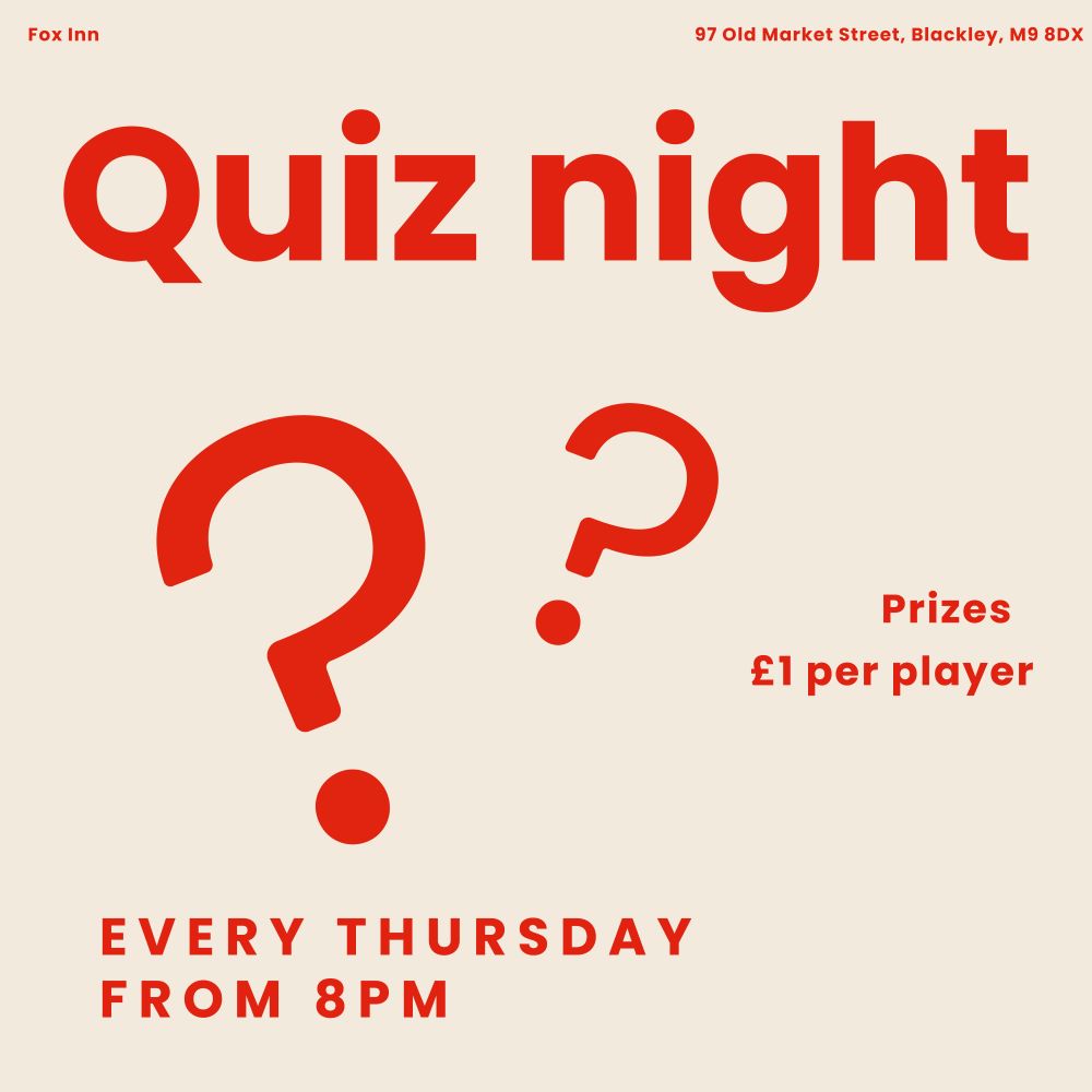 fox inn quiz night