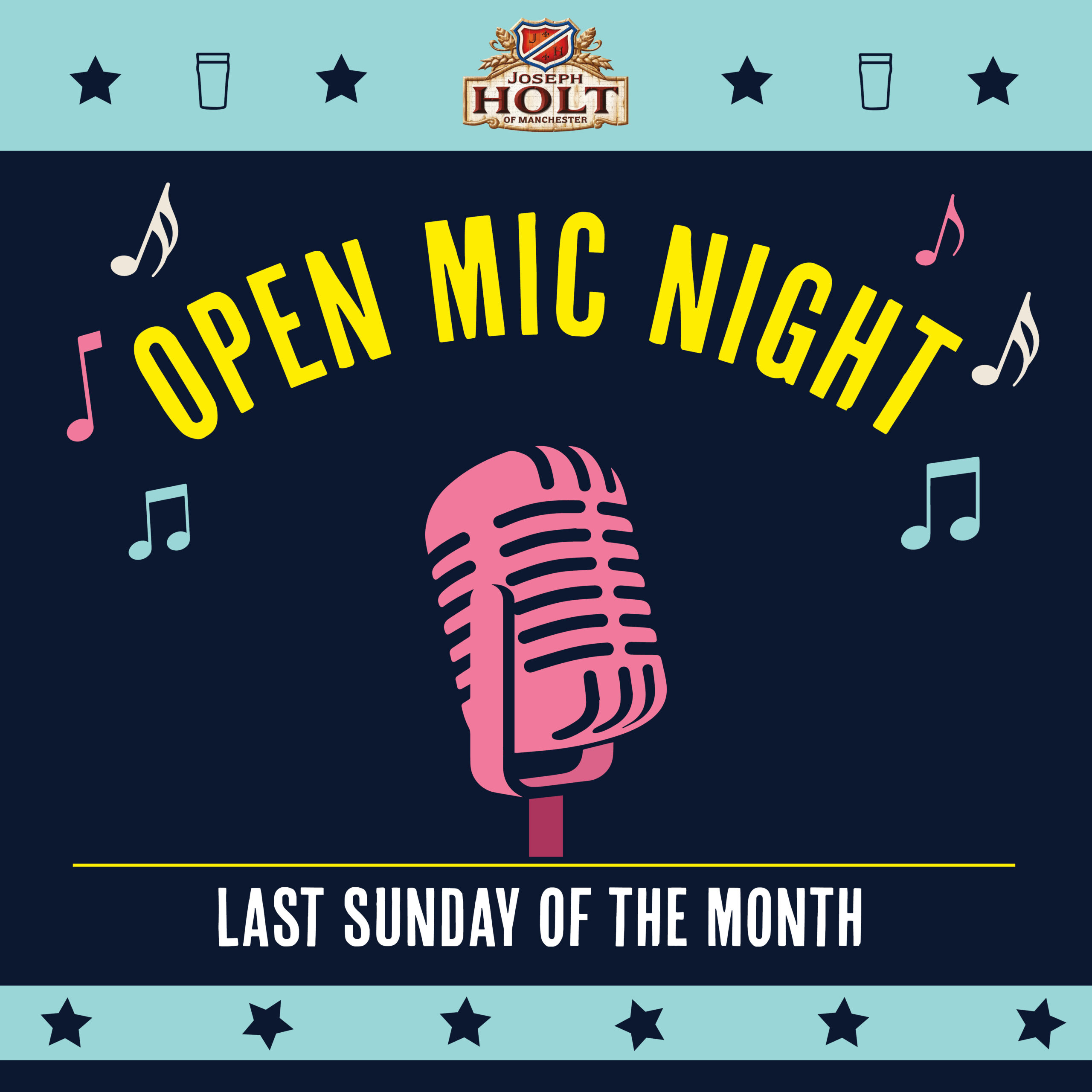 Open mic night waggon and horses
