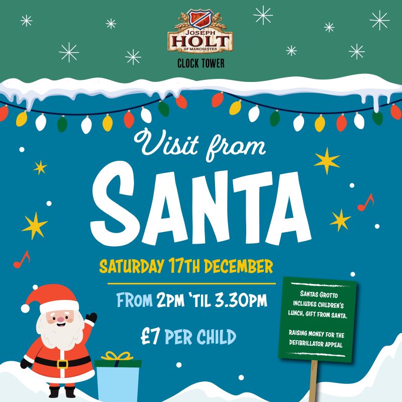 Visit from Santa clock tower