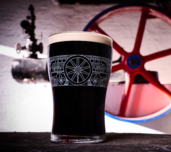 Trailblazer glass Joseph holt brewery wheel