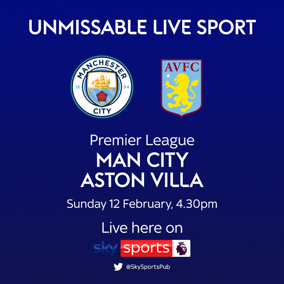 12.02 Premier League, Man City v Aston Villa