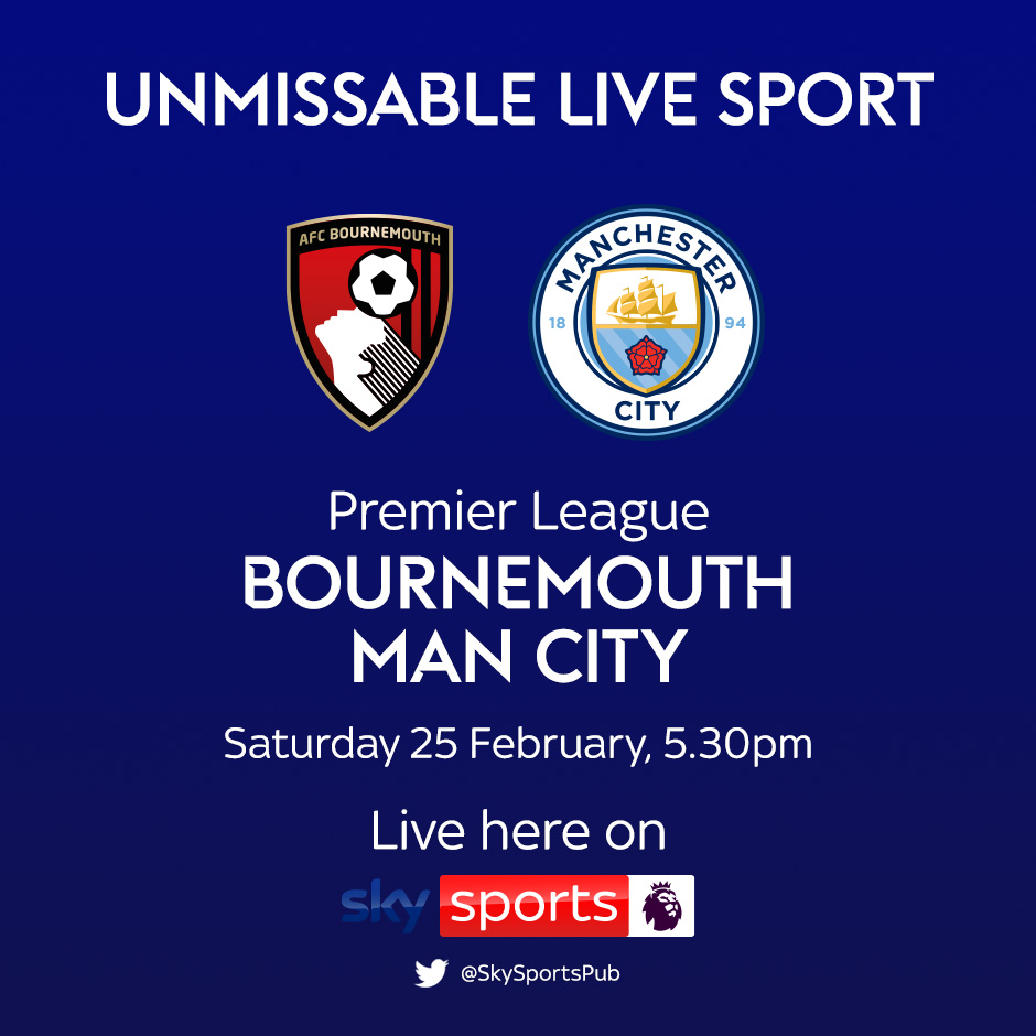 25.02 Premier League, Bournemouth v Man City