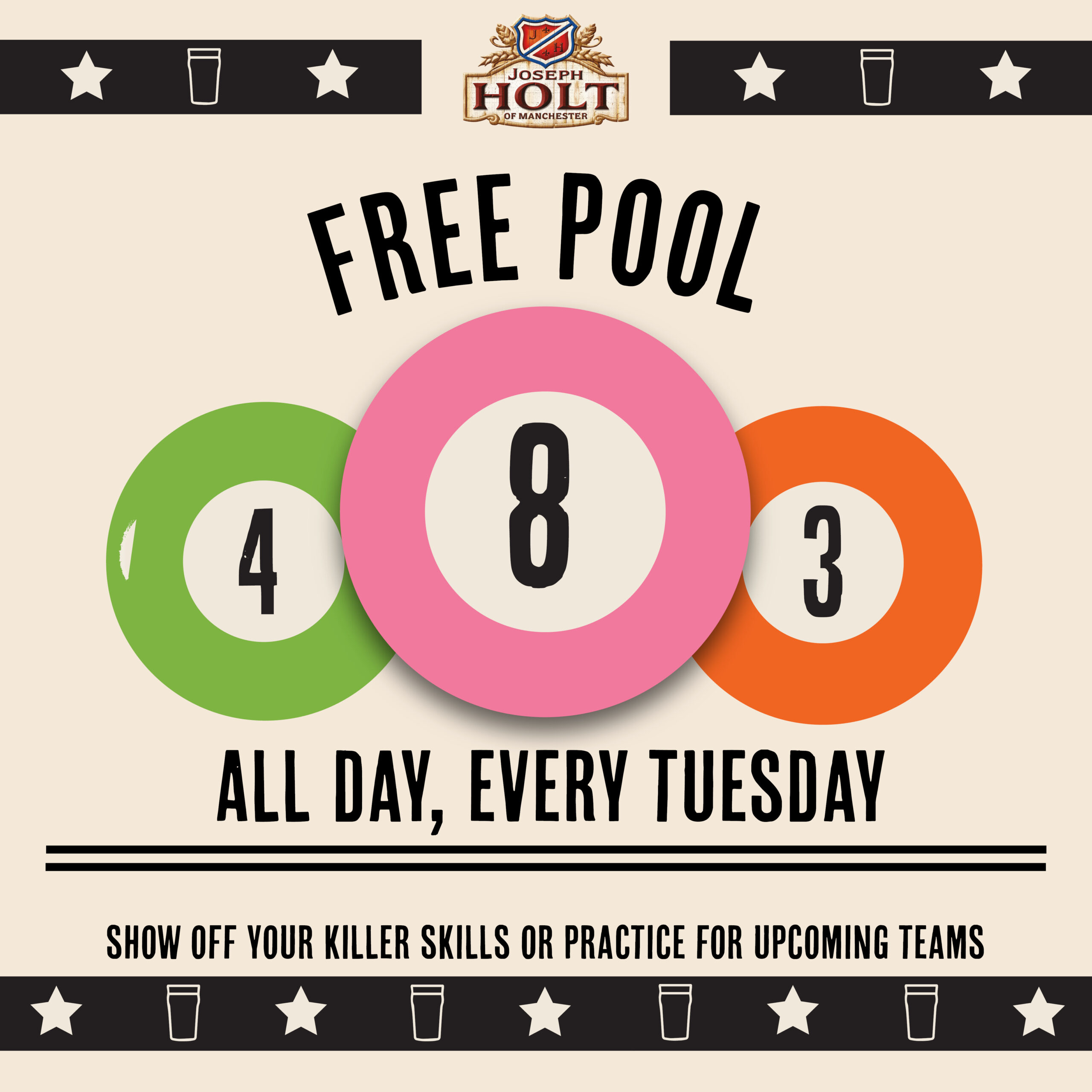 Free Pool every Tuesday