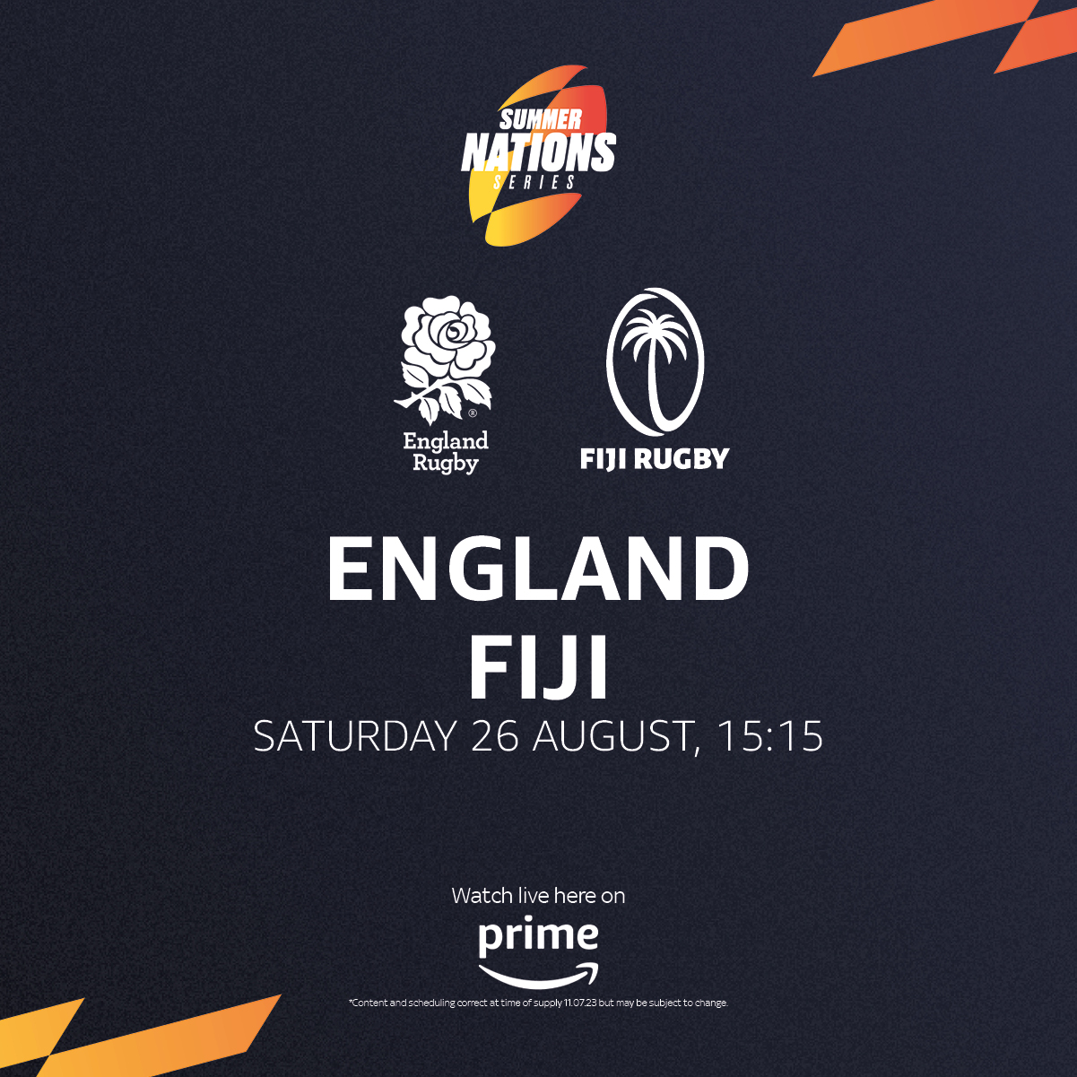 England vs Fiji